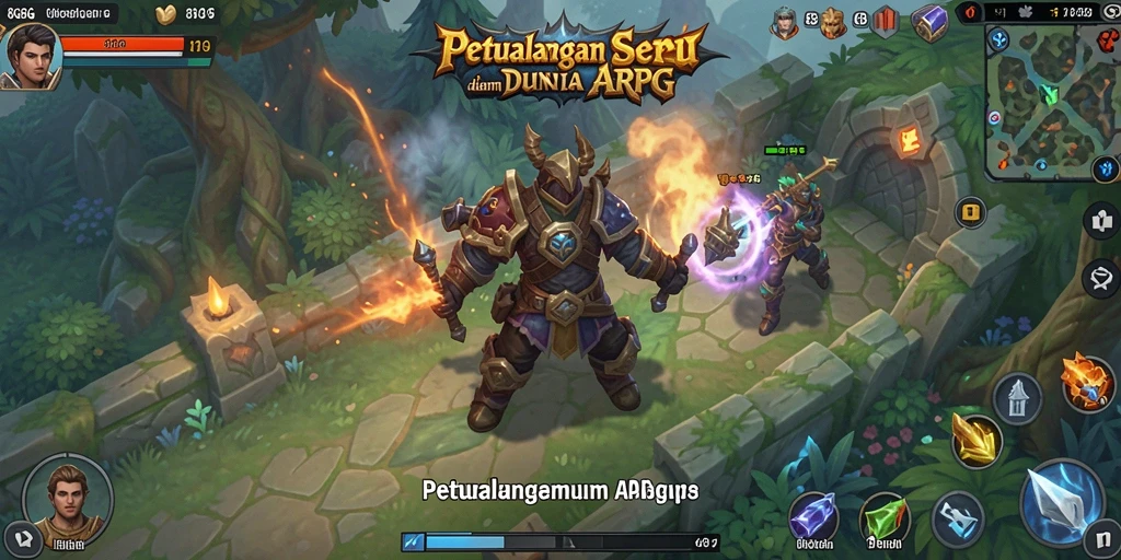 Screenshot utama 8G8G menampilkan aksi pertempuran seru di dunia ARPG.
