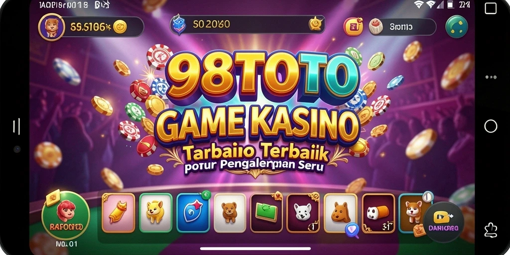 Screenshot gameplay 98TOTO menunjukkan suasana permainan Kasino yang seru.