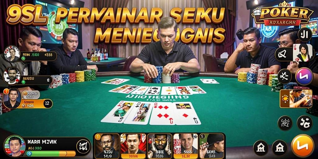 Tampilkan gameplay seru dalam permainan Poker 9SL.
