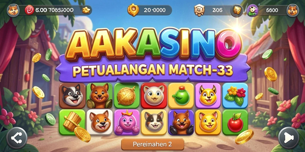 Tampilan gameplay seru dari AAKASINO yang menantang dan penuh warna.