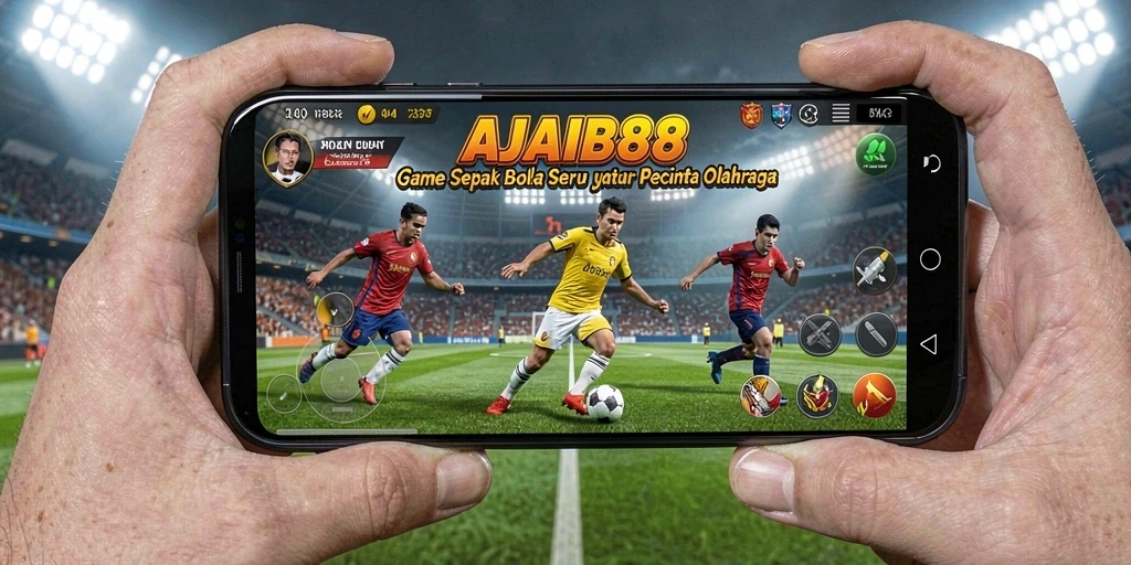 Tampilan gameplay <strong>AJAIB88</strong> menampilkan aksi sepak bola yang mendebarkan.