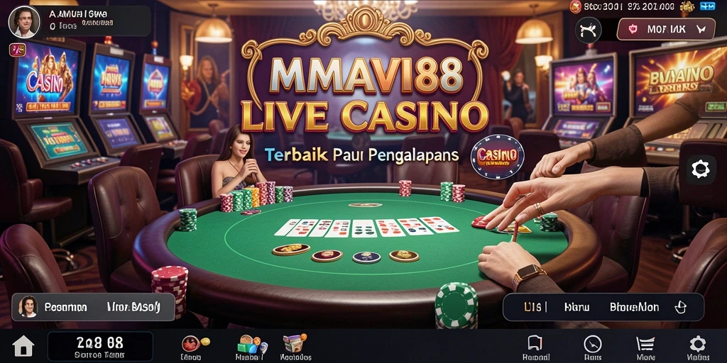 Tampilan gameplay Live Casino yang memukau dan interaktif.