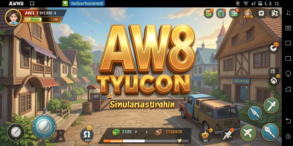 Tangkapan layar gameplay AW8 menunjukkan pengalaman bisnis yang mendetail.