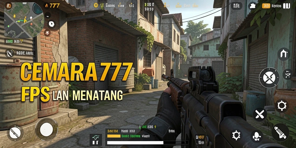 Tampilan gameplay CEMARA777 dengan aksi tembak-menembak yang intens.