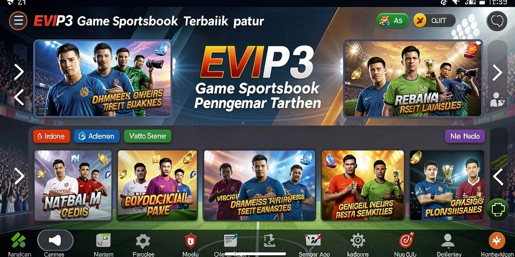 Tampilan gameplay EVIP3 dengan taruhan olahraga yang menarik.
