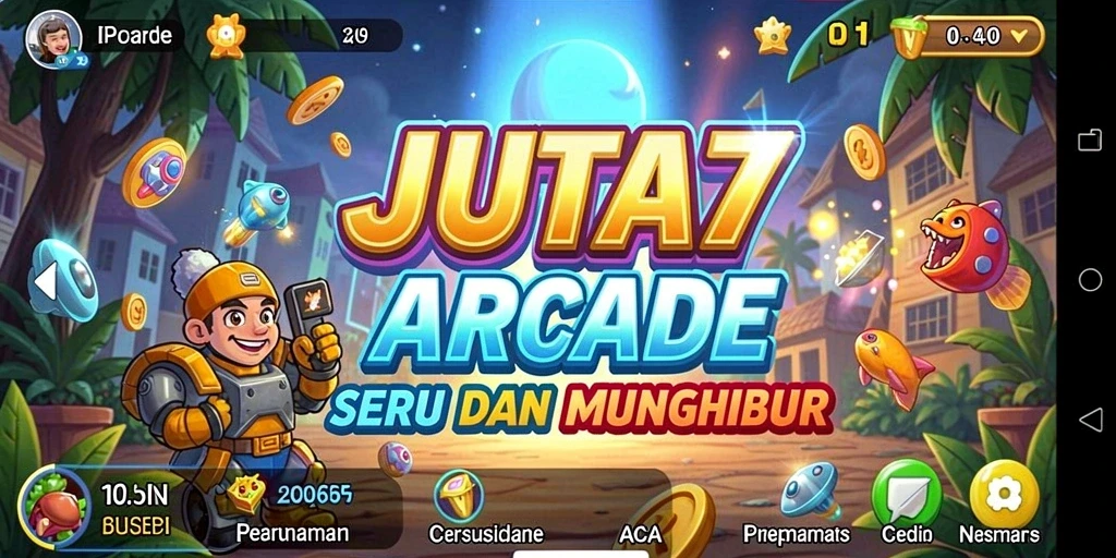 Screenshot gameplay JUTA7 dengan visual yang cerah dan menarik.
