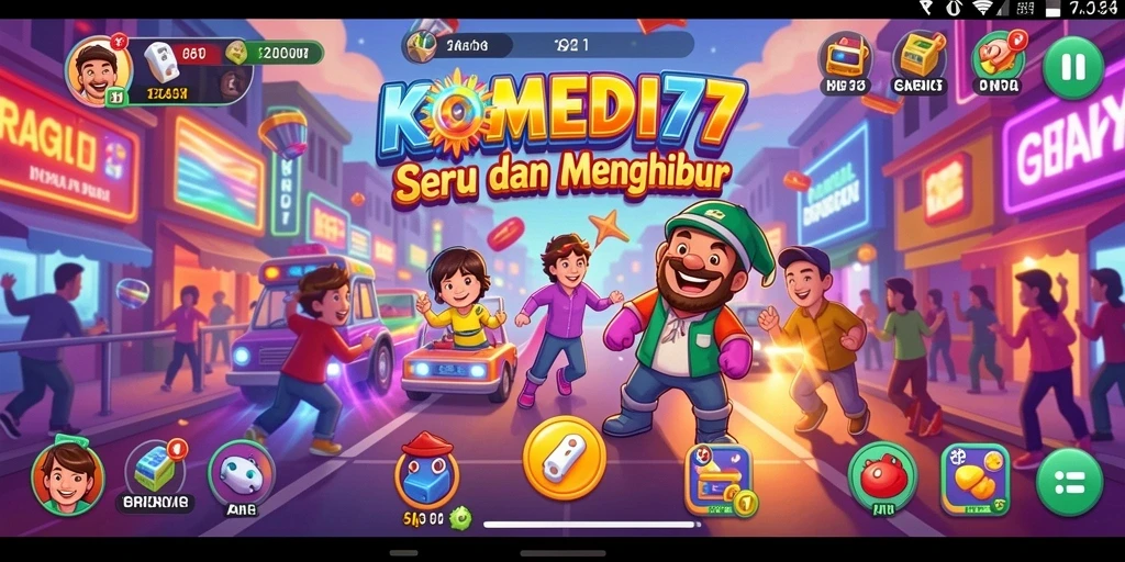 Screenshot dari gameplay seru KOMEDI77 yang penuh aksi dan humor.