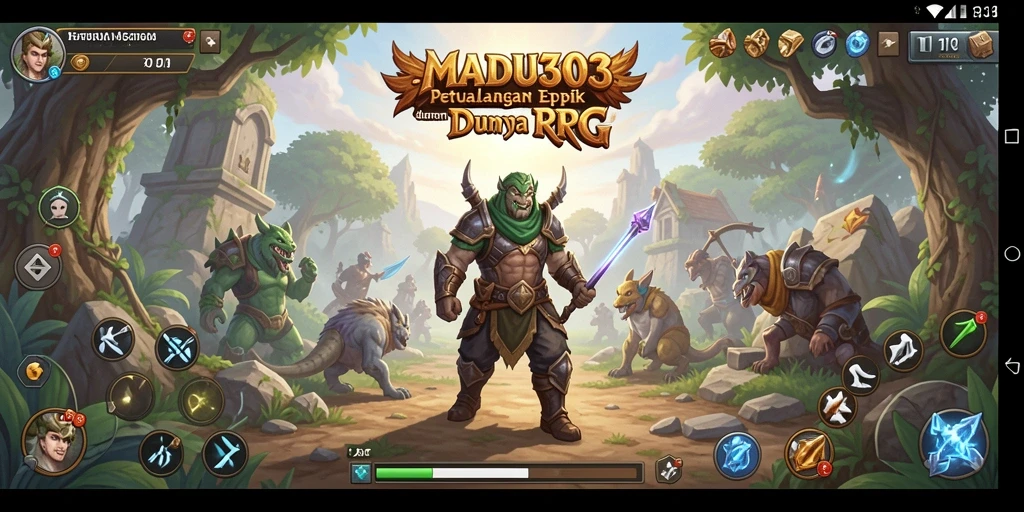 Tangkapan layar MADU303 menunjukkan aksi mendebarkan dalam pertarungan RPG yang seru.