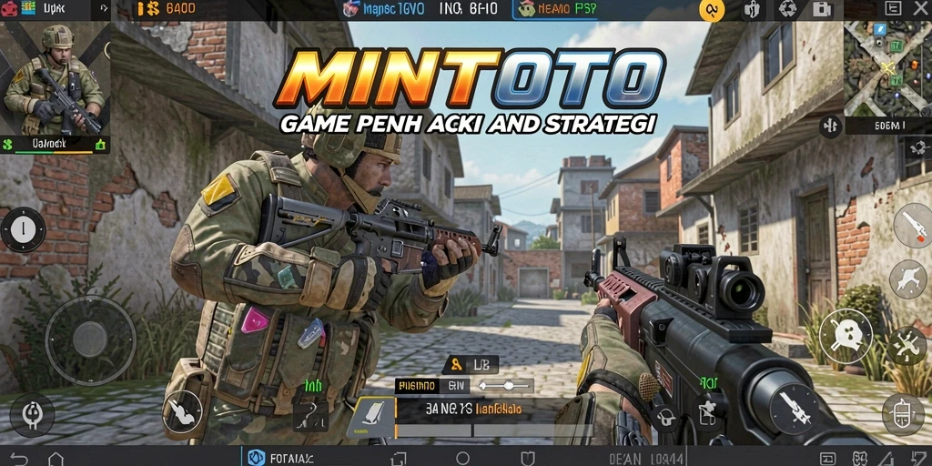 Tampilan gameplay intens dalam MINTOTO yang menekankan aksi FPS.
