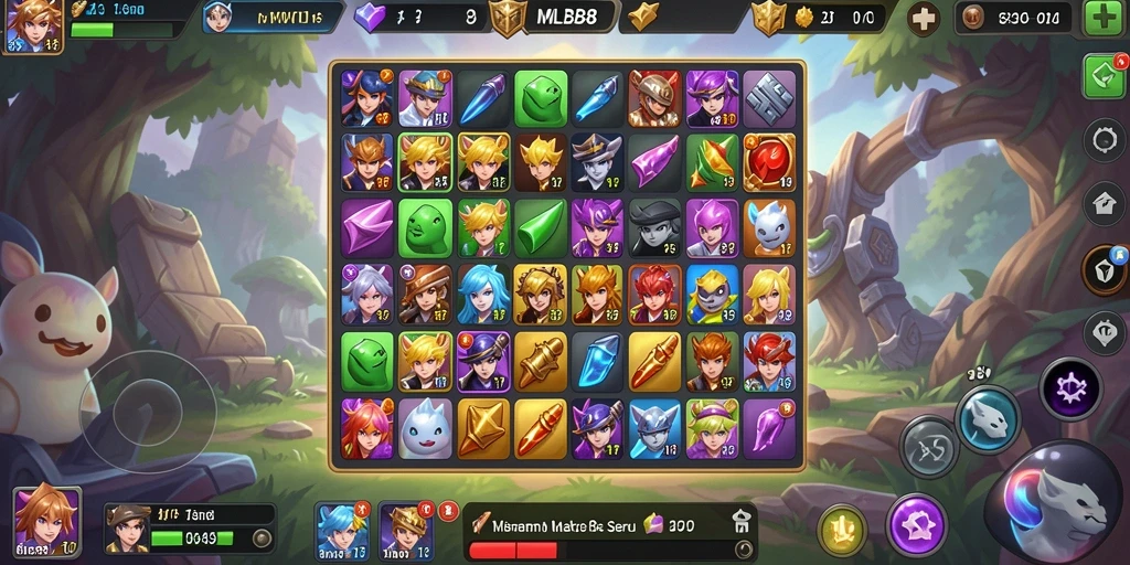 Gameplay seru dalam permainan Match-3 MLBB8 yang penuh warna.