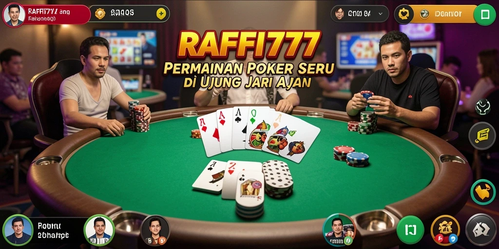 Tampilan penuh aksi dari gameplay Poker di RAFFI777
