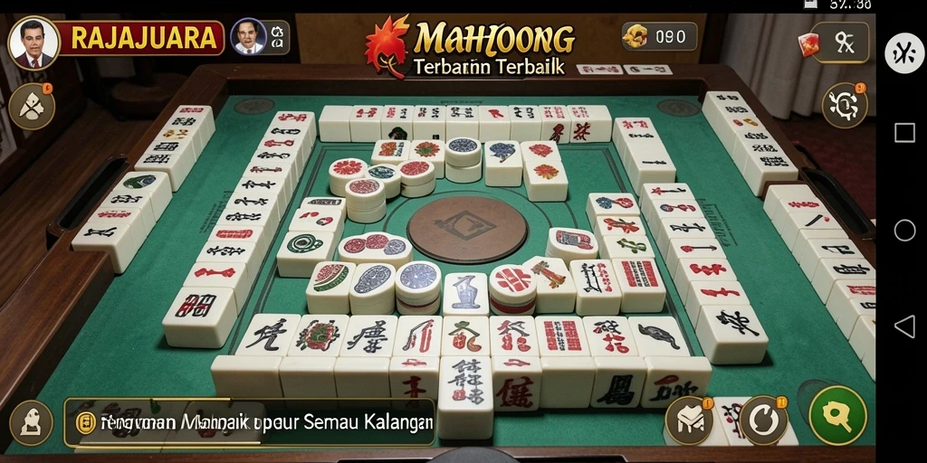 Tampilan gameplay Mahjong yang seru dan menantang di RAJAJUARA.