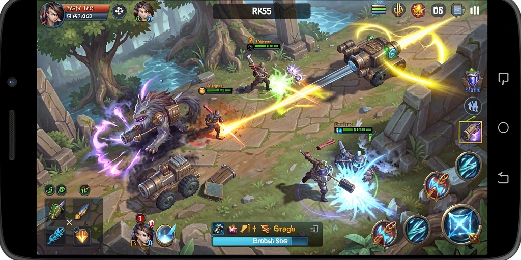 Tangkapan layar RK55 menampilkan strategi epik dalam gameplay SLG.