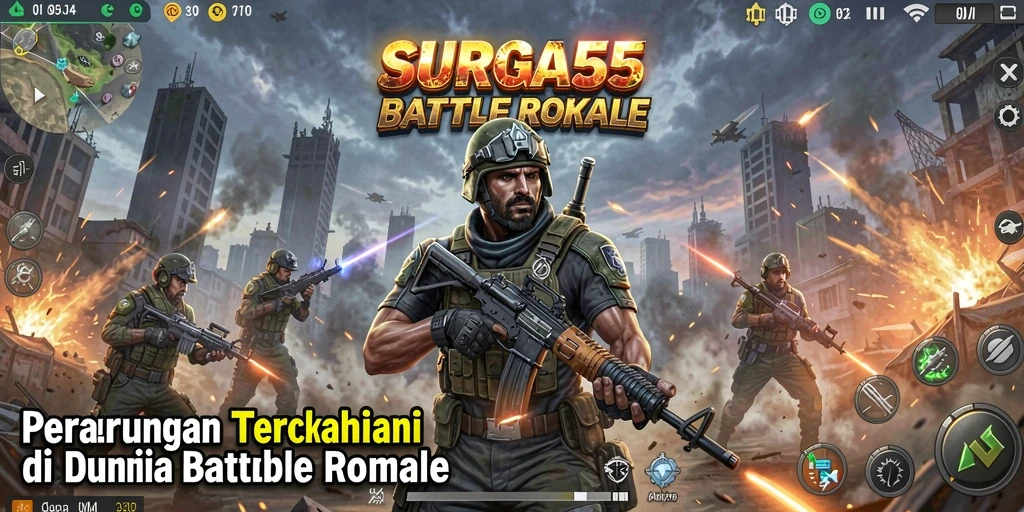 Tangkapan layar gameplay SURGA55 yang menampilkan aksi pertarungan intens.