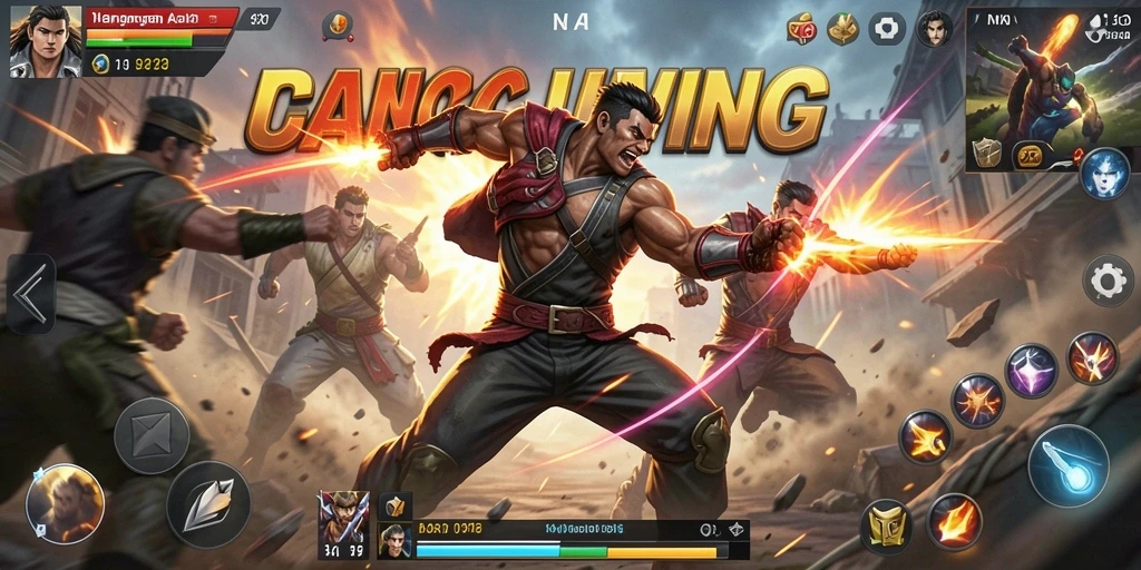 Screenshot UANG menampilkan momen aksi yang intens dan mendebarkan.