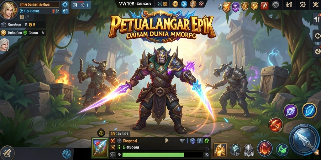 Tampilan gameplay seru dalam dunia fantasi MMORPG VW108.