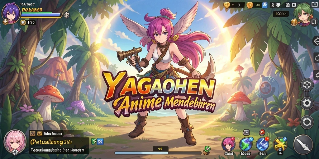 Tangkapan layar gameplay YAGAOHEN dengan karakter Anime yang epik.