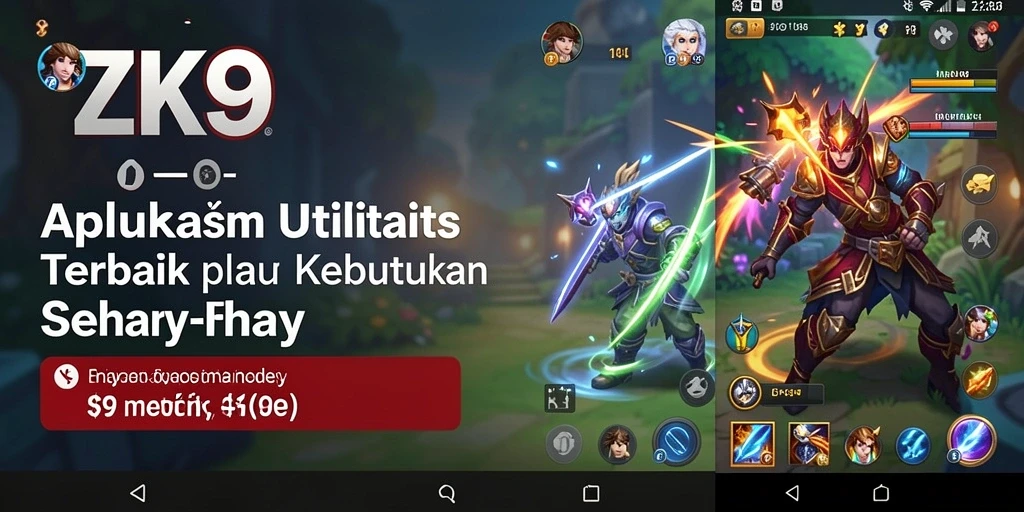 Tampilan utama ZK9 dengan fitur utilitas yang efisien.